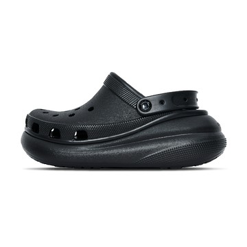 Crocs Classic Crush Clog 男女鞋 全黑色 泡芙 厚底 休閒 洞洞鞋  涼拖鞋 207521001