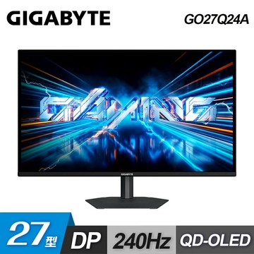 【GIGABYTE 技嘉】GO27Q24A 27型 QD-OLED 240Hz 電競螢幕【三井3C】