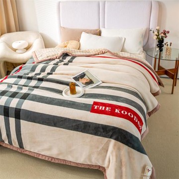 天鵝絨毛毯被子冬季加厚雙層蓋毯高級感雙面加絨珊瑚絨毯廠家直銷