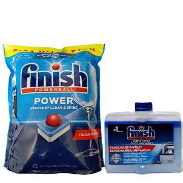 洗碗機洗劑 【FINISH】限量送五顆同等洗碗錠 100顆+250ml洗碗機體清潔劑(平輸品)