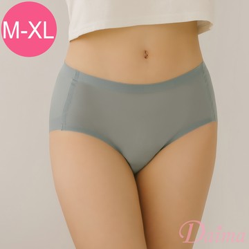 內褲  (M-XL)無痕裸感透氣乾爽玻尿酸面膜褲_藍色#8062