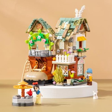 LOZ折疊街景積木森林小屋拼裝diy房子兒童玩具禮物新年潮玩擺件