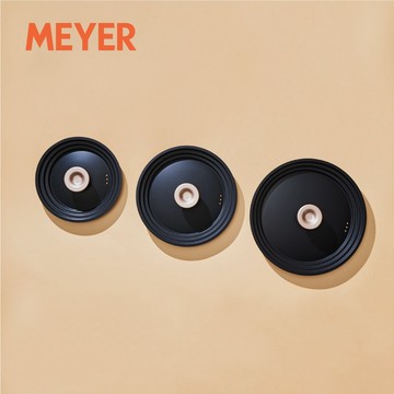 【MEYER 美亞】微金亞光黑 不鏽鋼萬用 鍋蓋 ( 中 / 小 ) - ACCENT (可超商取貨)