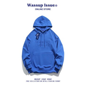 WASSUP ISSUE男款衛衣秋季2023新款休閑寬松連帽潮牌上衣長袖男