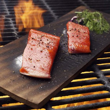 櫻桃木燒烤板煙熏木板戶外三文魚燒烤用具