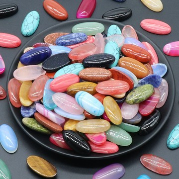 宏雲Hongyun-ks-1285-15X30蛋形戒面 天然水晶單弧面橢圓幾何DIY飾品鑲嵌裸石配件