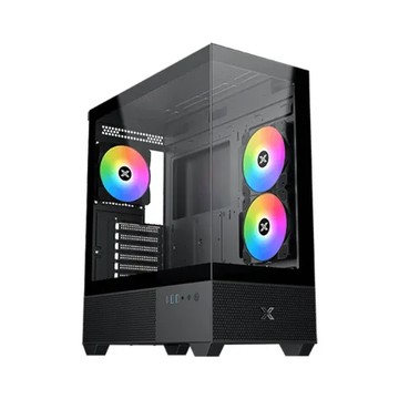 Xigmatek 富鈞 ALPHARD ARGB TYPE-C 全景玻璃機殼 附反葉Z20A*2 正向Z20A*1