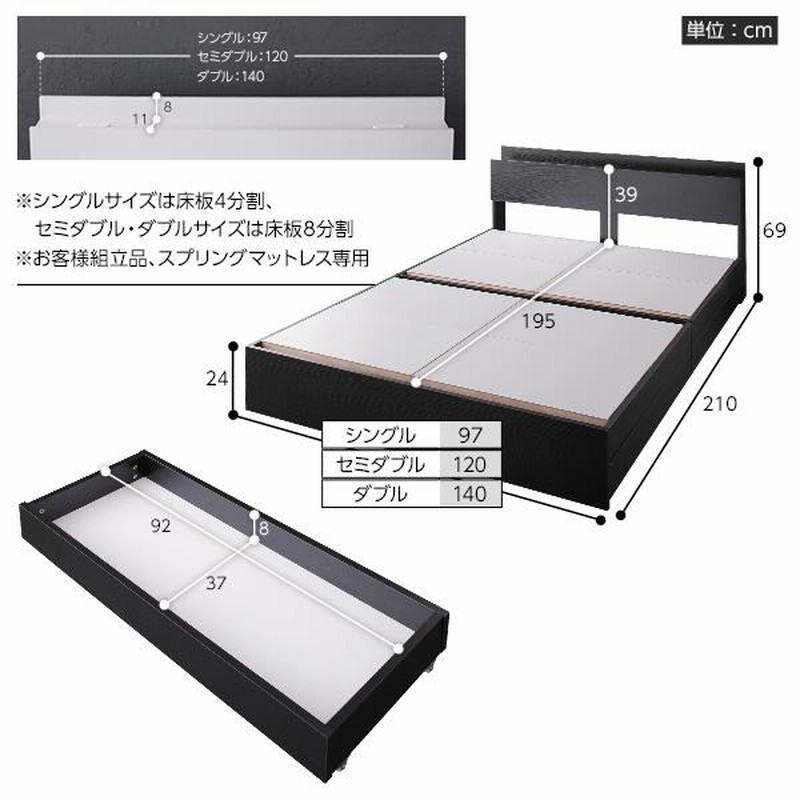 ベストバリュースタイル ベッド 引き出し付き Serest セレスト RASIK