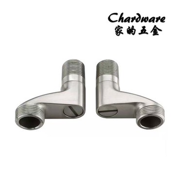 【家的五金】止水彎頭304不銹鋼彎頭（拉絲）(牆壁曲腳.進水開關.不鏽鋼.冷熱水.沐浴龍頭.彎角.拐角.曲腳.水龍頭)