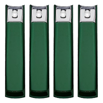 莫蘭迪色防噴濺指甲剪套裝 塑膠金屬材質  墨綠色  4個