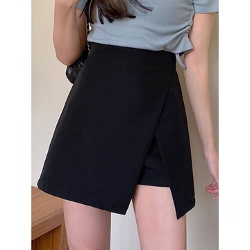 半身裙女2024夏季新款高腰顯瘦開叉包臀裙小個子氣質a字一步裙子