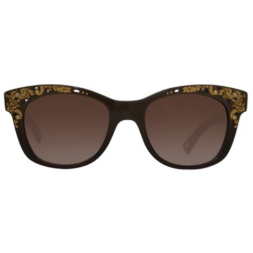 LOEWE 羅威限量款華麗金雕太陽眼鏡(墨綠/金 SLW841-06PC)