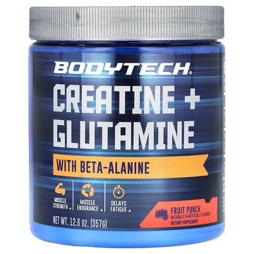 BodyTech, 肌酸 + 谷氨醯胺和 β-丙氨酸，混合水果味，12.6 盎司（357 克）