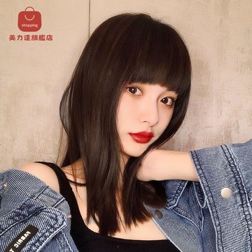 免運/公司貨 假髮 發型圖片假發女中長發遞針真人發絲全頭套長發頭套自然隨意造型 可開發票 全館五折 工廠現貨直銷 新品特價 d1115