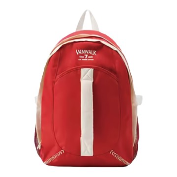 Vanwalk 出走 美式棒球復古學生背包  棒球紅  不適用
