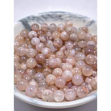 【Rich手作】櫻花瑪瑙 散珠 清透 水晶散珠 瑪瑙散珠 現貨在台 水晶材料 串珠材料