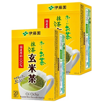 ITO EN 伊藤園 玄米茶 40包 日本國產玄米抹茶 茶包  1.9g  20包  2盒