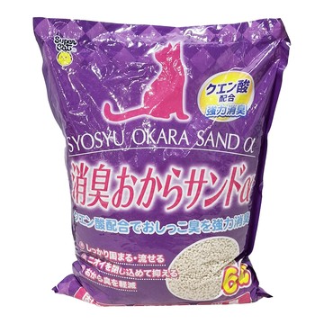 Super Cat 超級貓 阿爾法豆腐貓砂 6L (細顆粒)  日本暢銷品牌  豆腐渣製造  添加檸檬酸除臭  1袋