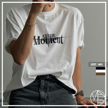 【MKST.STUDIO】韓國 Moment 十字星短TEE 簡約印花 韓系短袖 夏天短袖 情侶衣 韓國男裝