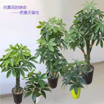 發財樹仿真假塑料招財樹盆栽花植物室內客廳綠植花盆栽搖錢樹裝飾