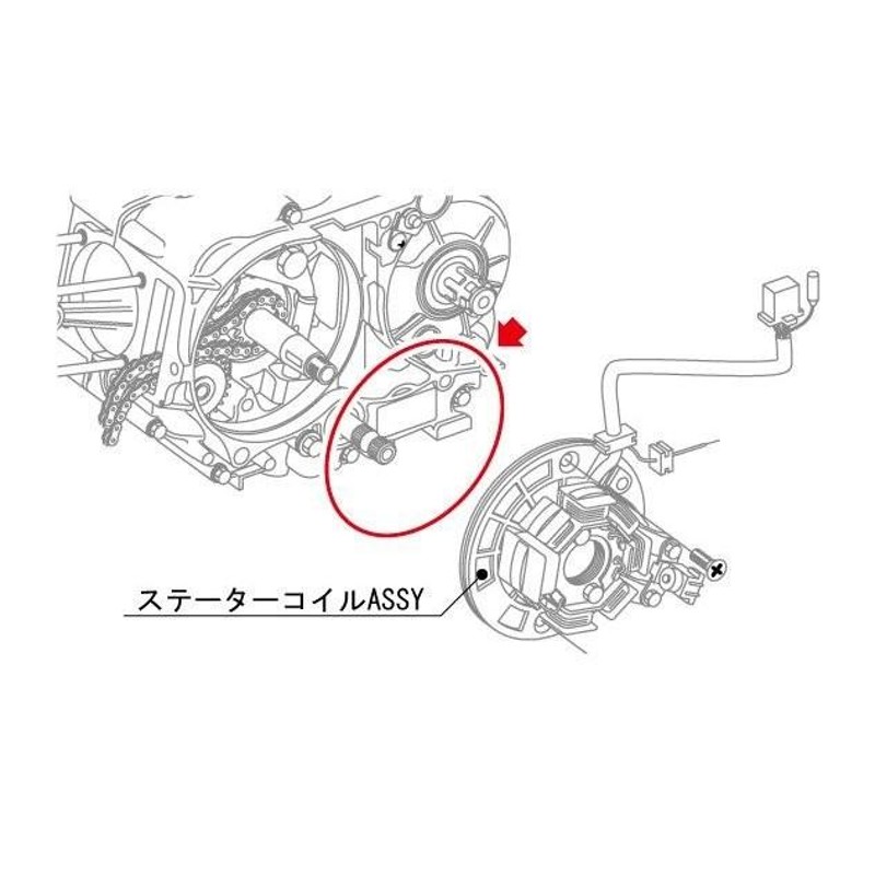 ステーターコイル用O リング OH-10 モンキー/ゴリラ/スーパーカブ系