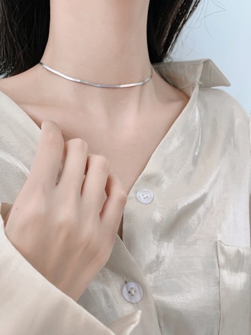 脖頸鏈女短款鎖骨項鏈ins冷淡風項鏈女鎖骨鏈女純銀項鏈女潮網紅