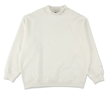 Mock Neck Sweatshirt White