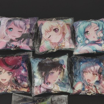 正版日谷 Bang Dream迷你靠墊抱枕鑰匙扣 掛飾14種 若葉睦 千早愛