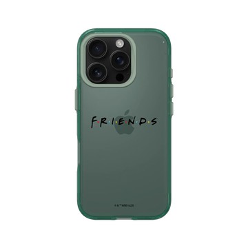 iPhone 16 Pro Clear 憂墨綠 - Friends - 六人行Logo(黑）