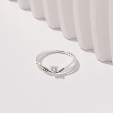 盼 | 拉長石 S925純銀 | 無限愛心戒指