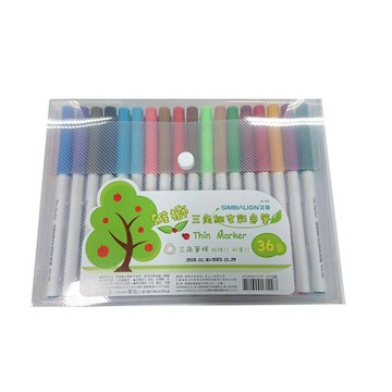 【角落文房】雄獅 NO.3036 三角細支彩色筆 36色組