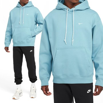 Nike Solo SWSH FLC PO Hoodie 男款 藍色 落肩 寬鬆 抽繩 連帽 長袖 DX1355-464