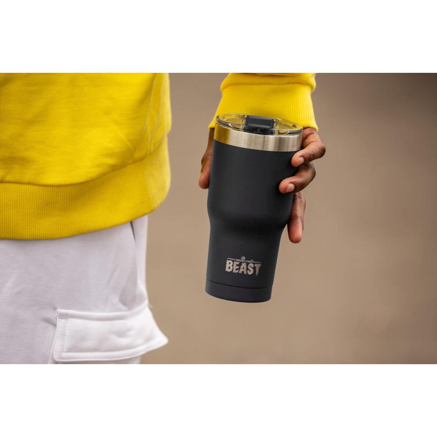 Beast oz Tumbler Stainless Steel Vacuum Insulated Coffee Ice Cup Double Wall Travel Flask