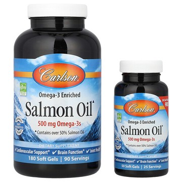 Carlson, 富 Omega-3 鮭魚油，230 粒軟膠囊