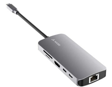 [2美國直購] 適配器 Juiced Systems BizHUB Pro, USB-C Multiport Gigabit HDMI Adapter, Space Grey