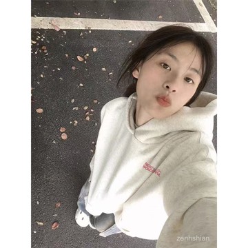 【台灣出貨】復古高街連帽衛衣女 長袖上衣女 卡通印花上衣女 中長款 刷毛大學t 長袖t恤女 寬鬆衛衣女 顯瘦遮肉 帽t