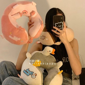 🔥臺灣出貨🔥U型枕 護頸枕 可愛卡通u型枕 護頸椎 記憶棉 脖枕 脖子靠枕 辦公室午睡枕頭 U形枕