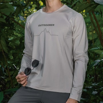 🌟100%環保再生🌱UPF50+涼感循環極風衣＿長袖【簡約山稜線】