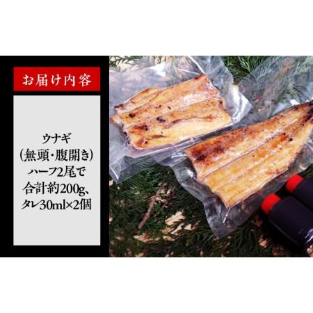 ふるさと納税 国産うなぎ ハーフカット 合計 200g 秘伝のたれ 蒲焼 訳あり 鰻 ウナギ 無頭 炭火焼き 備長炭 手焼き 大阪府泉佐野市