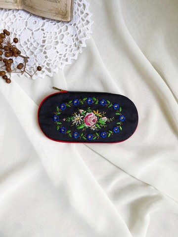 【好日戀物】德國50年代復古手工刺繡玫瑰美甲修剪工具修容組