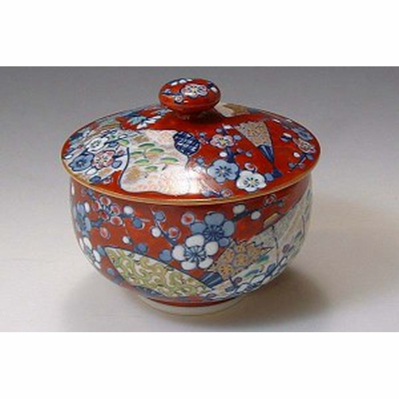 ビンテージ京焼　湯呑み蓋付き5客 ビンテージ京焼湯呑み蓋付き5客