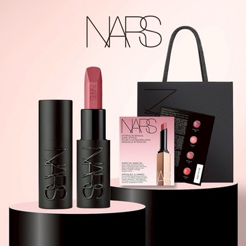 柔霧玫瑰色🌹【NARS】奢慾緞光唇膏 首選溫柔蜜桃粉色❤高級都會感(精品口紅/潤感口紅) 雙魚座的高調生日禮物🎁 情人節禮物