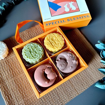 【08/31前訂購9折】中秋月餅皂禮盒-中秋花好月圓四宮格