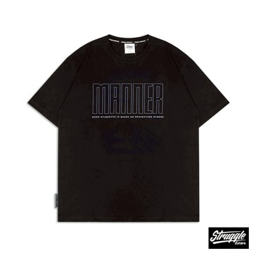 【StruggleGear】MANNER繡花短TEE「黑色」M~3XL｜官方旗艦店82409