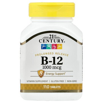 21st Century, B-12 緩釋片，1,000 微克，110 片裝