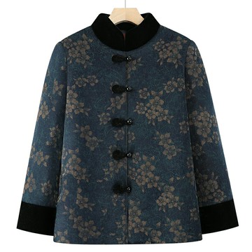 奶奶冬裝外套2024新款老年人棉襖女60歲70媽媽裝棉衣加絨加厚棉服