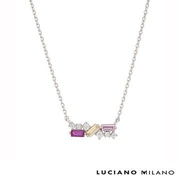 LUCIANO MILANO 緊靠純銀項鍊(白K色)