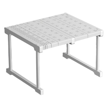 艾米購物 衣櫃伸縮隔板 可伸縮調整 免釘安裝 衣物分層收納  1個  白色  37~48 x 42 x 32cm