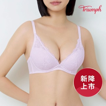 黛安芬-風雅時尚 低V托高內衣 B-C 柔紫