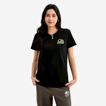 Roots 女裝- ROOTS NOVA PARK 短袖上衣 (黑)